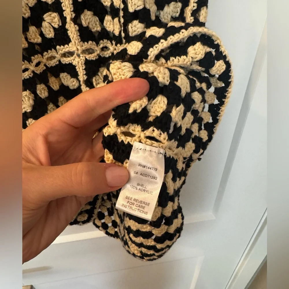 Solana Patchwork Crochet Mini Cover Up Dress - Picture 3 of 7